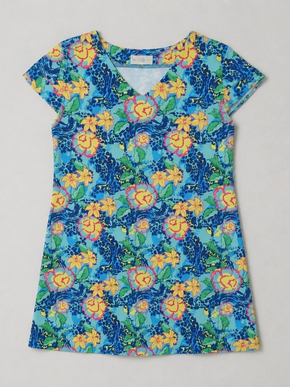 Chelsea gun Vibrant Floral V-Neck Dress